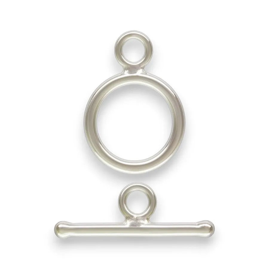 🆕🔗 Toggle and T-Bar Clasp Set (Rounded End) in Sterling Silver