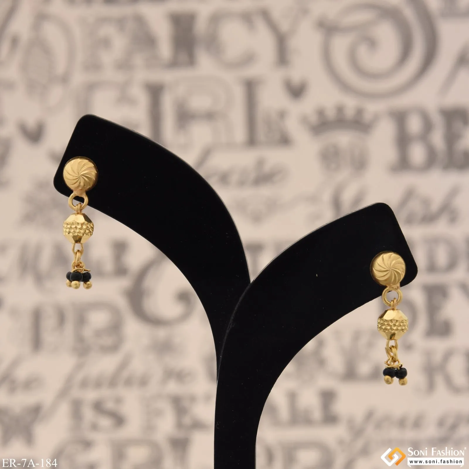 1 Gram Gold Plated Brilliant Design New Style Earrings for Ladies - Style A184