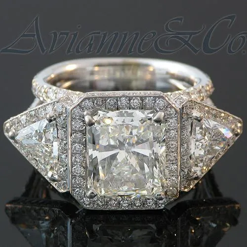 14K White Gold Custom Diamond Engagement Ring