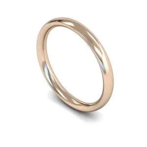 18ct Rose Gold Medium Weight Traditional Court 2.5mm Wedding Ring