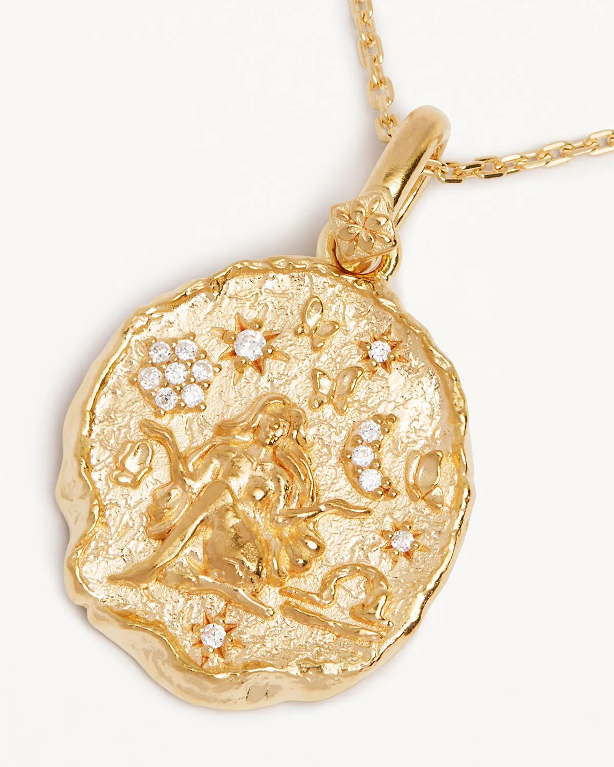 18k Gold Vermeil She is Zodiac Necklace - Libra