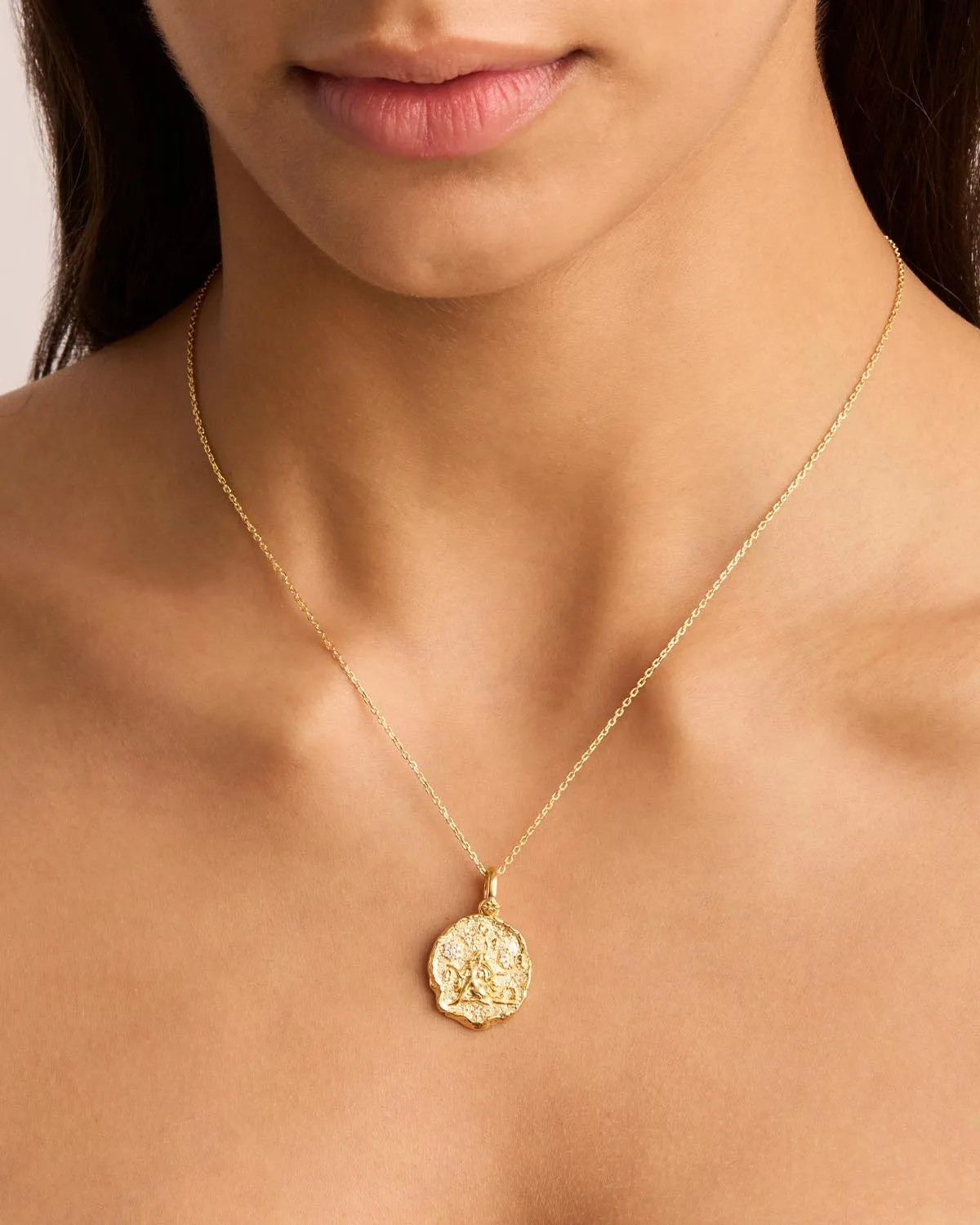 18k Gold Vermeil She is Zodiac Necklace - Libra