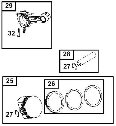 26. Briggs Animal Piston Ring Set