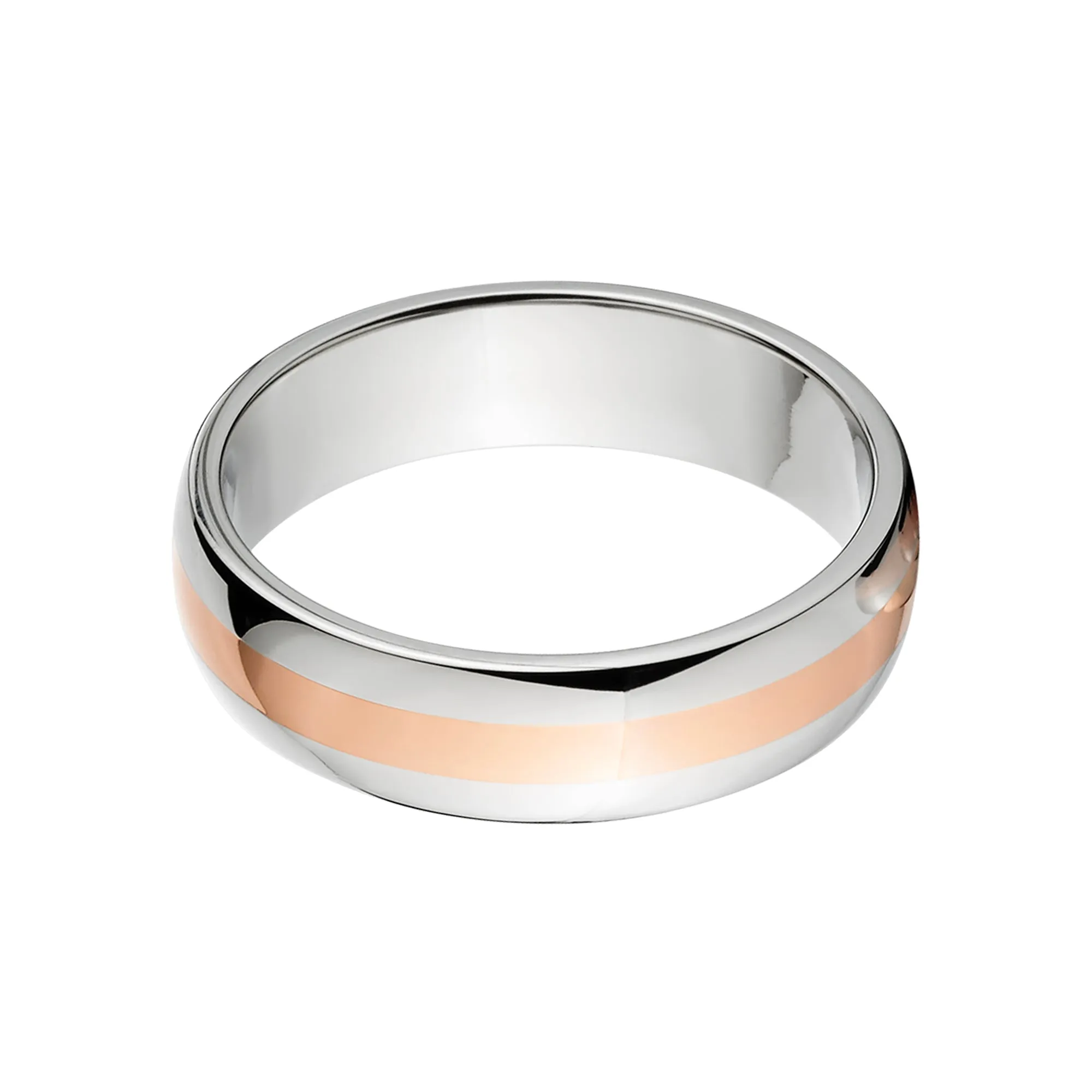 6mm Copper & Titanium Wedding Band - Men's Rings