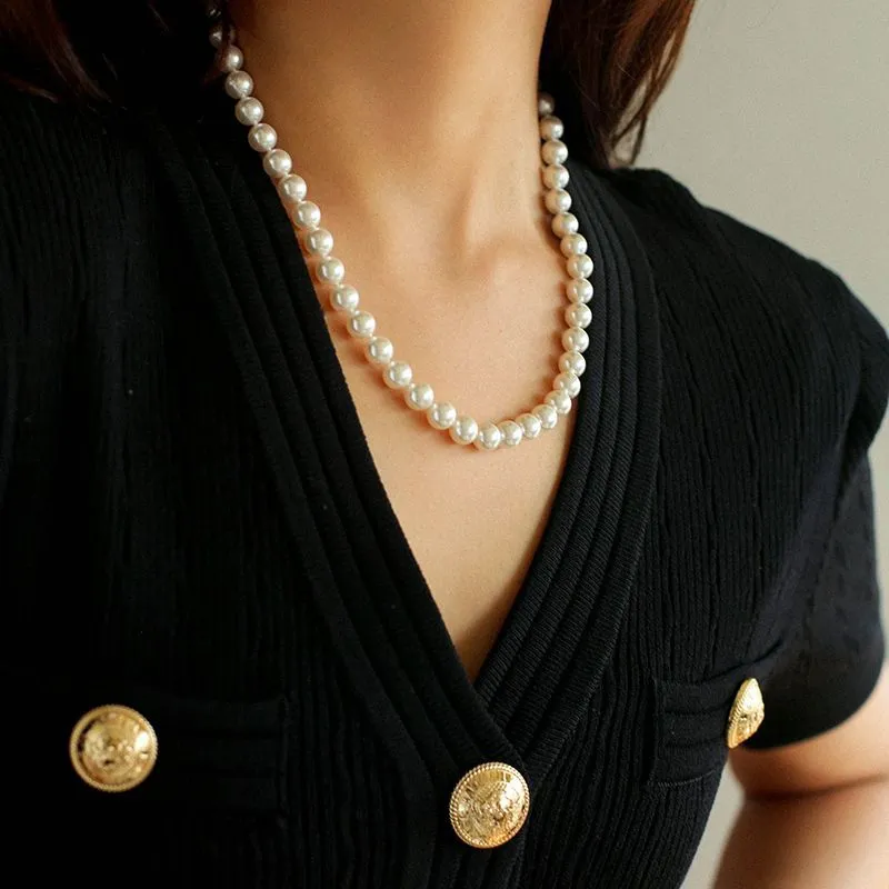 8mm Pearl Beads Necklace