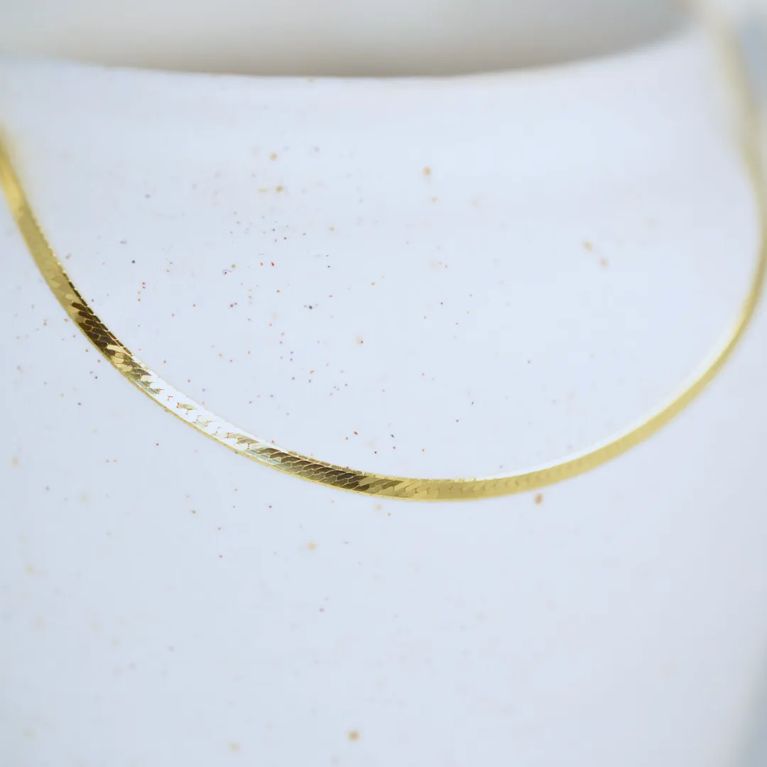 9ct Gold Herringbone Necklace