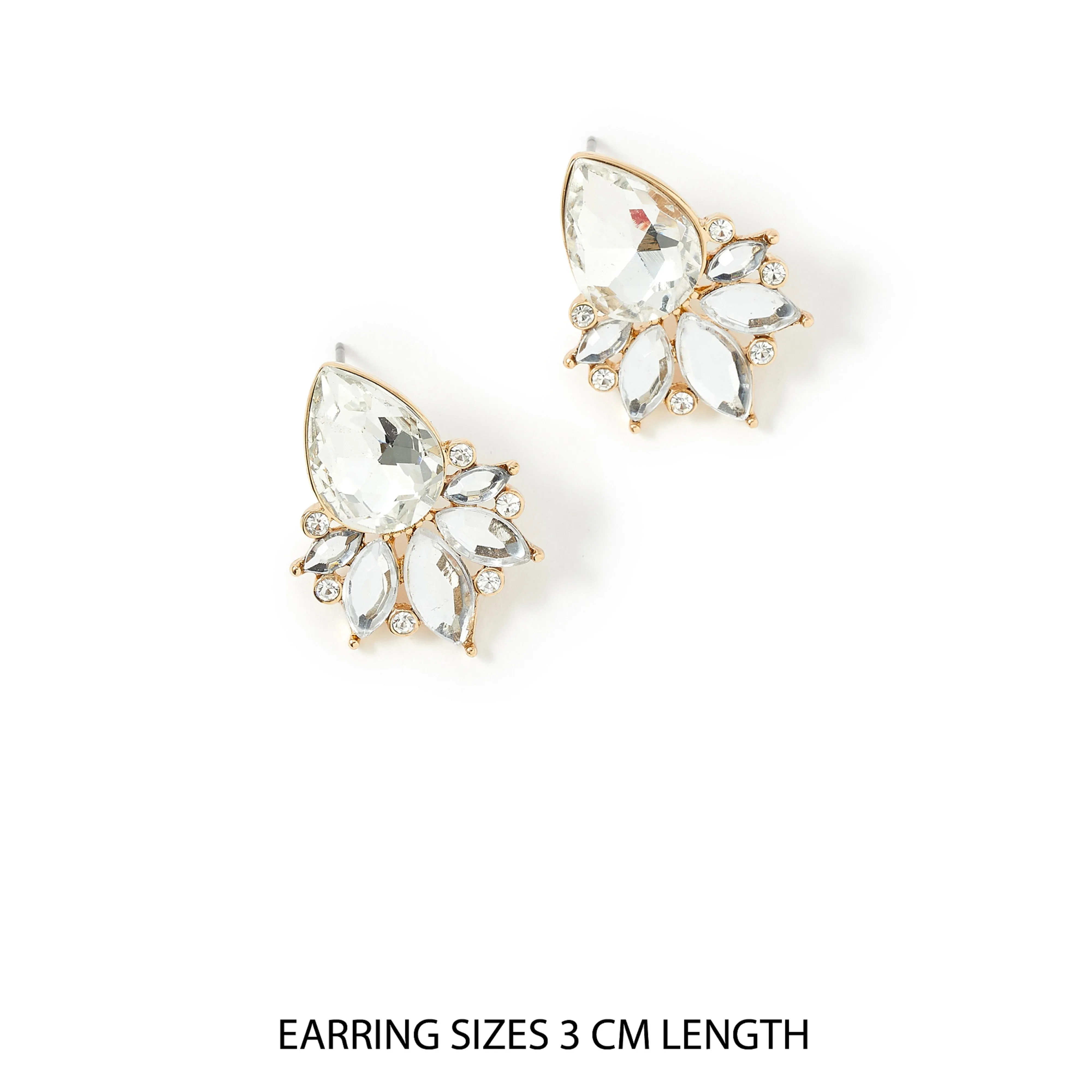 Accessorize London Women's Crystal Blue Harvest Crystal Statement Stud Earring