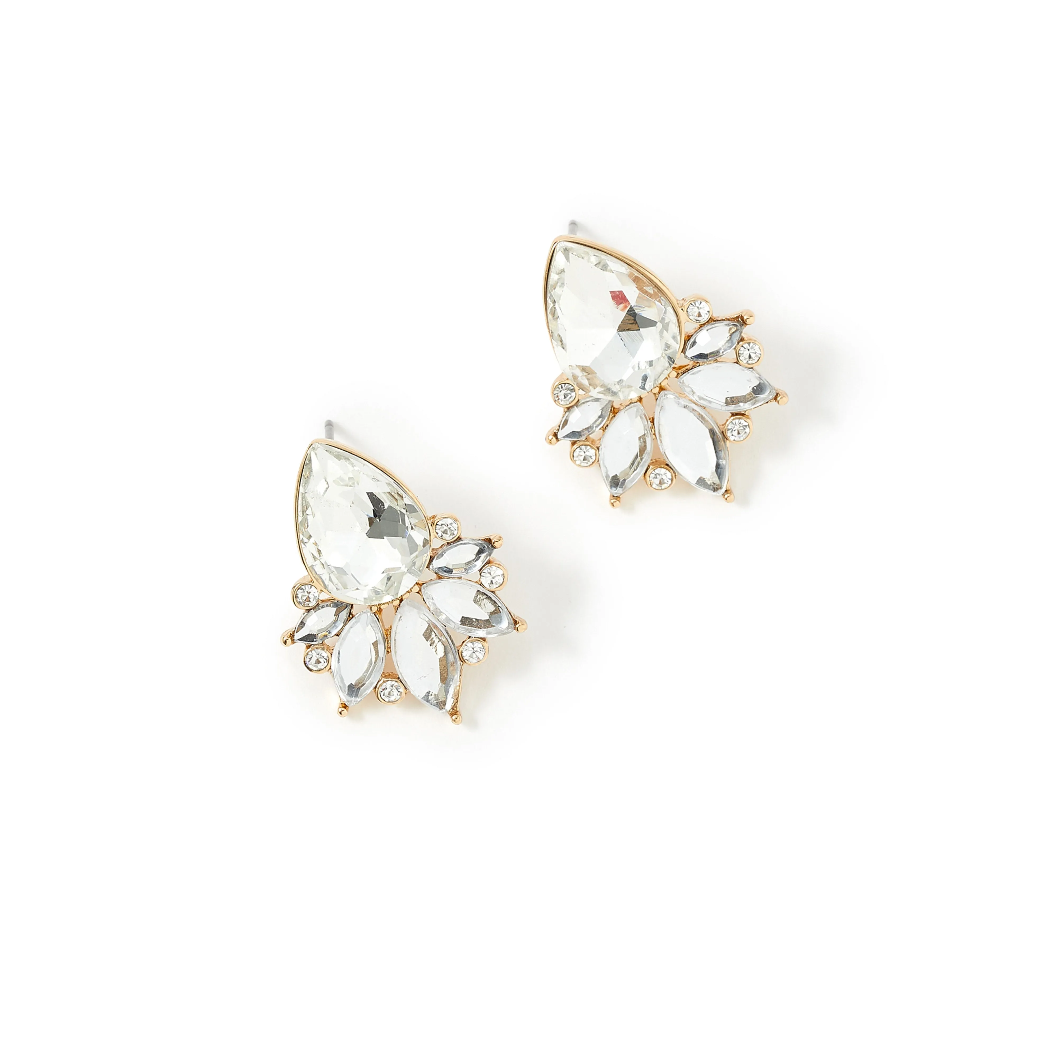 Accessorize London Women's Crystal Blue Harvest Crystal Statement Stud Earring