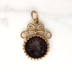 Agate Intaglio in Ornate Victorian Fob