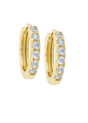 Atelier 18 Zirconia Midi Hoops with Shining Stars