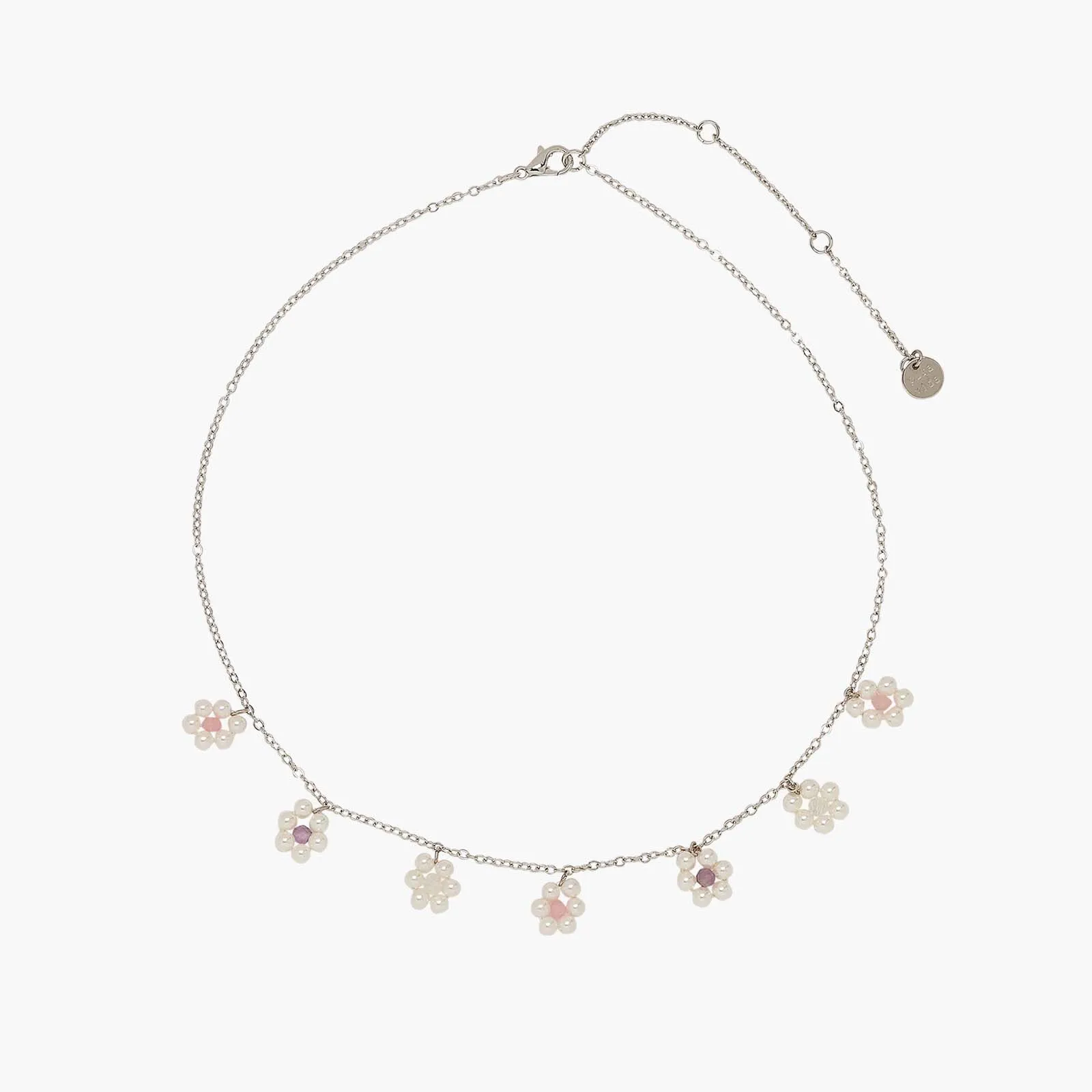 Bitty Pearl Flower Choker