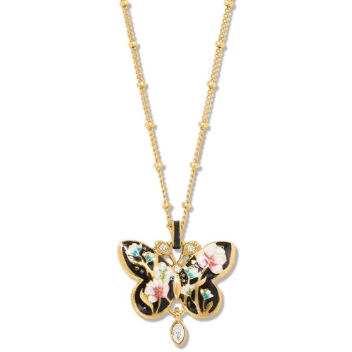 Botanique Butterfly Gold Pendantt Necklace