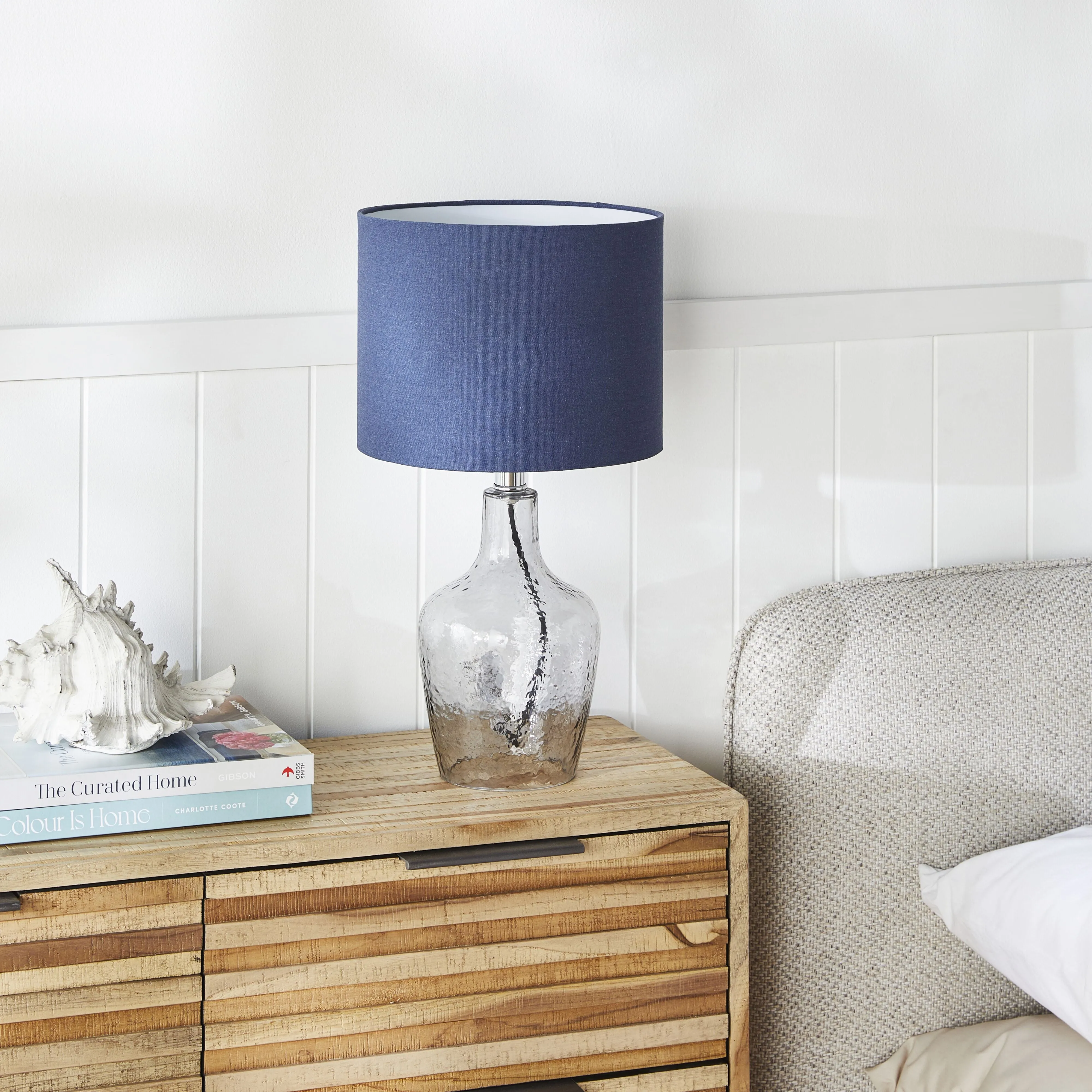 Cadence Blue Glass Table Lamp 47cm