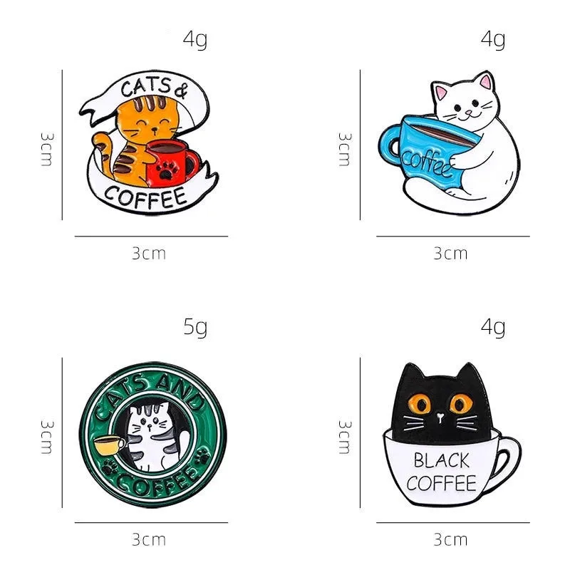 Cartoon Style Cute Cat Alloy Women's Brooches