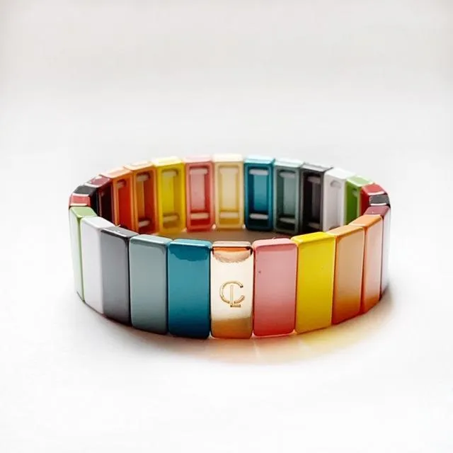 Caryn Lawn - Tile Bracelet in Rainbow LG