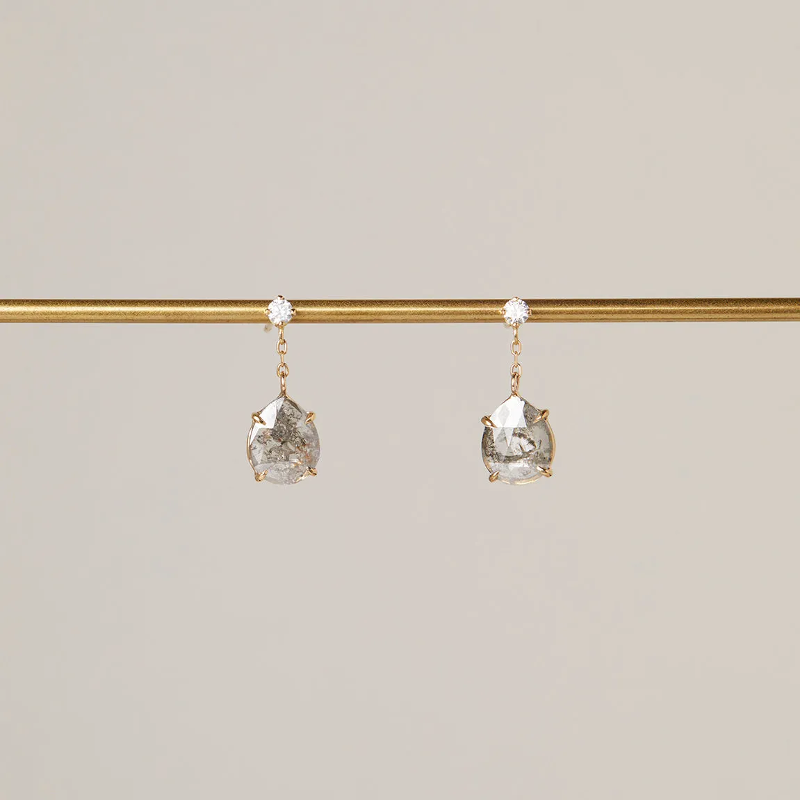 CE7-OOAK | 1.78 Carat One-of-a-Kind Diamond Slice Earrings