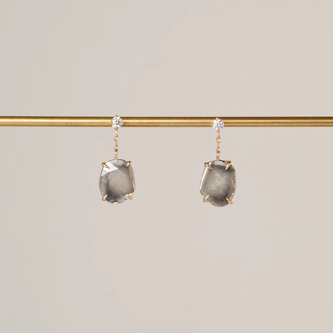 CE9-OOAK | 2.23 Carat One-of-a-Kind Diamond Slice Earrings