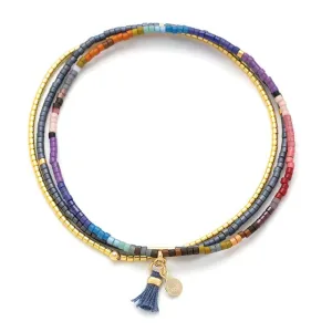 Chromacolor Miyuki Bracelet Trio - Dark Multi/Gold