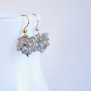 Claudia - Labradorite, 14k Gold Filled Cluster Earrings