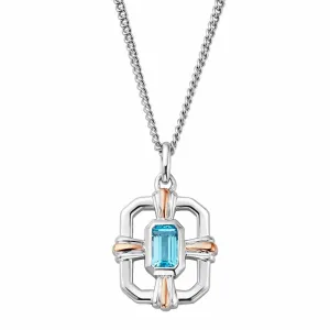 Clogau Enchanted Gateways Silver and Swiss Blue Topaz Pendant 3SEGW0728