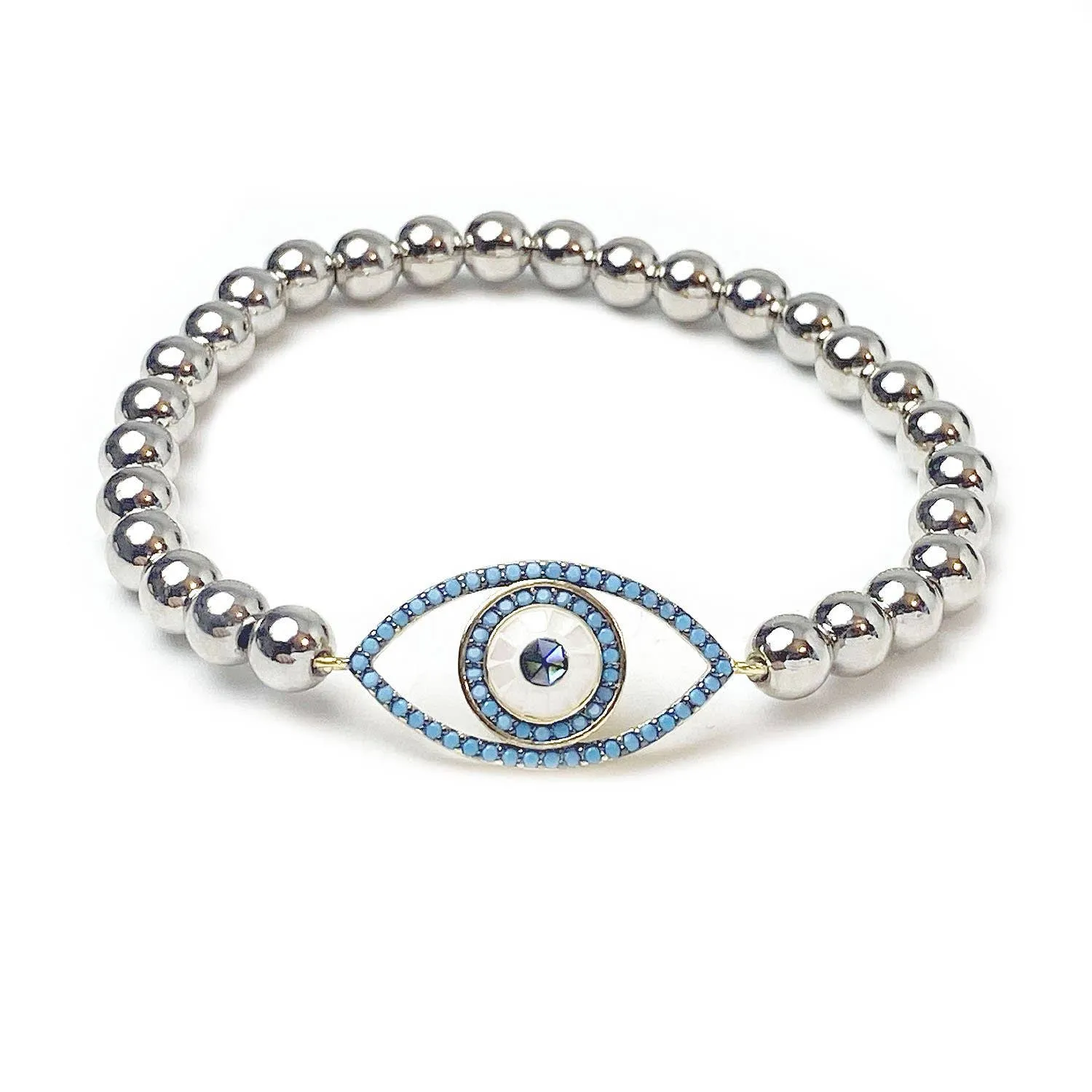 Colorful CZ Evil Eye Bracelet