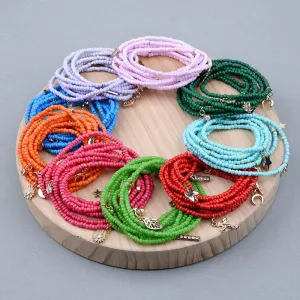 Colorful Rice Beads Multi-layer Love Glass Beaded Bracelet