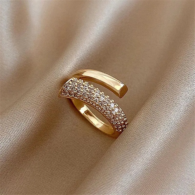 Creative Metal Golden Open Finger Rings Charm Jewelry XYS0142