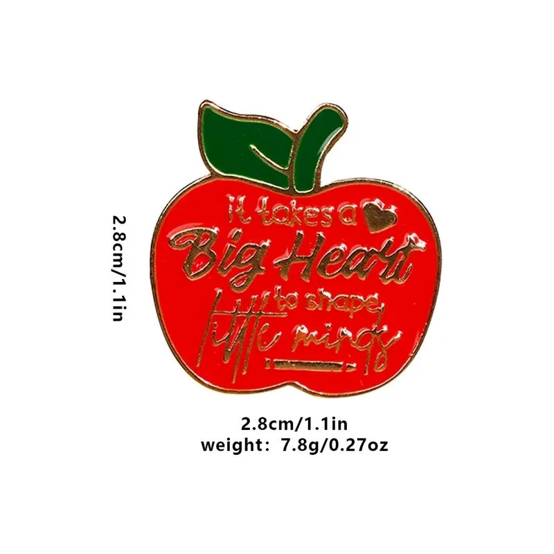 Cute Fruit Apple Alloy Unisex Brooches