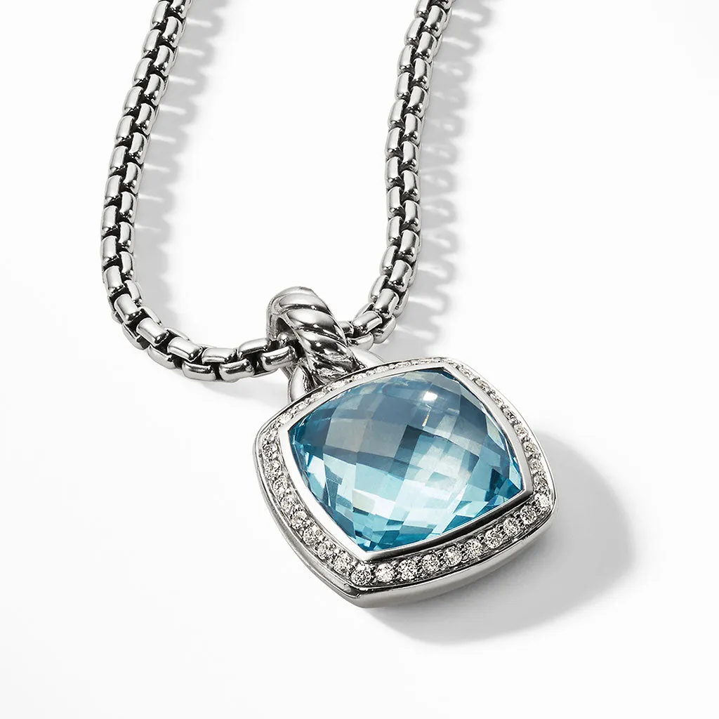 David Yurman Albion Pendant with Blue Topaz and Diamonds