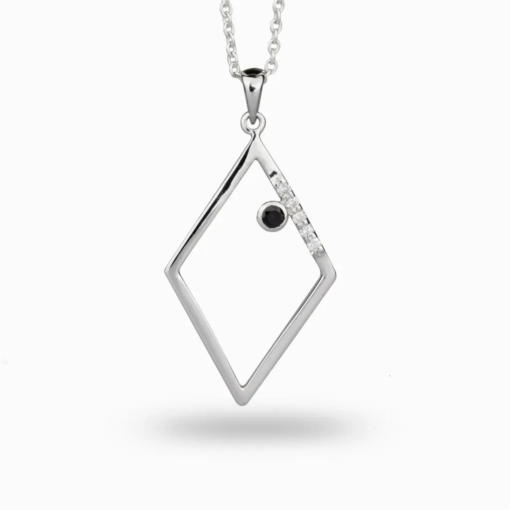 Diamante Necklace: Black Spinel & Diamond