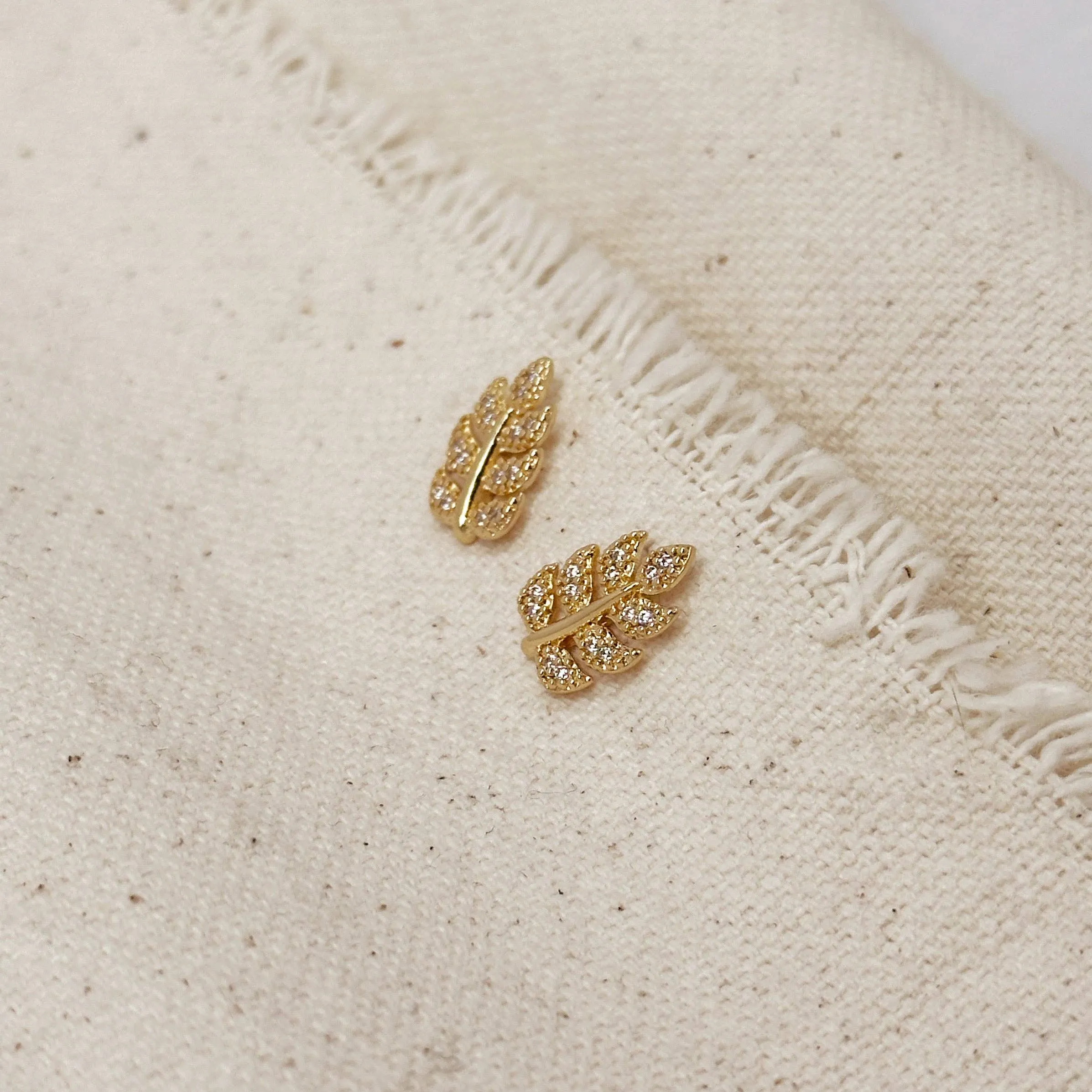 Diamond Leaf Earring