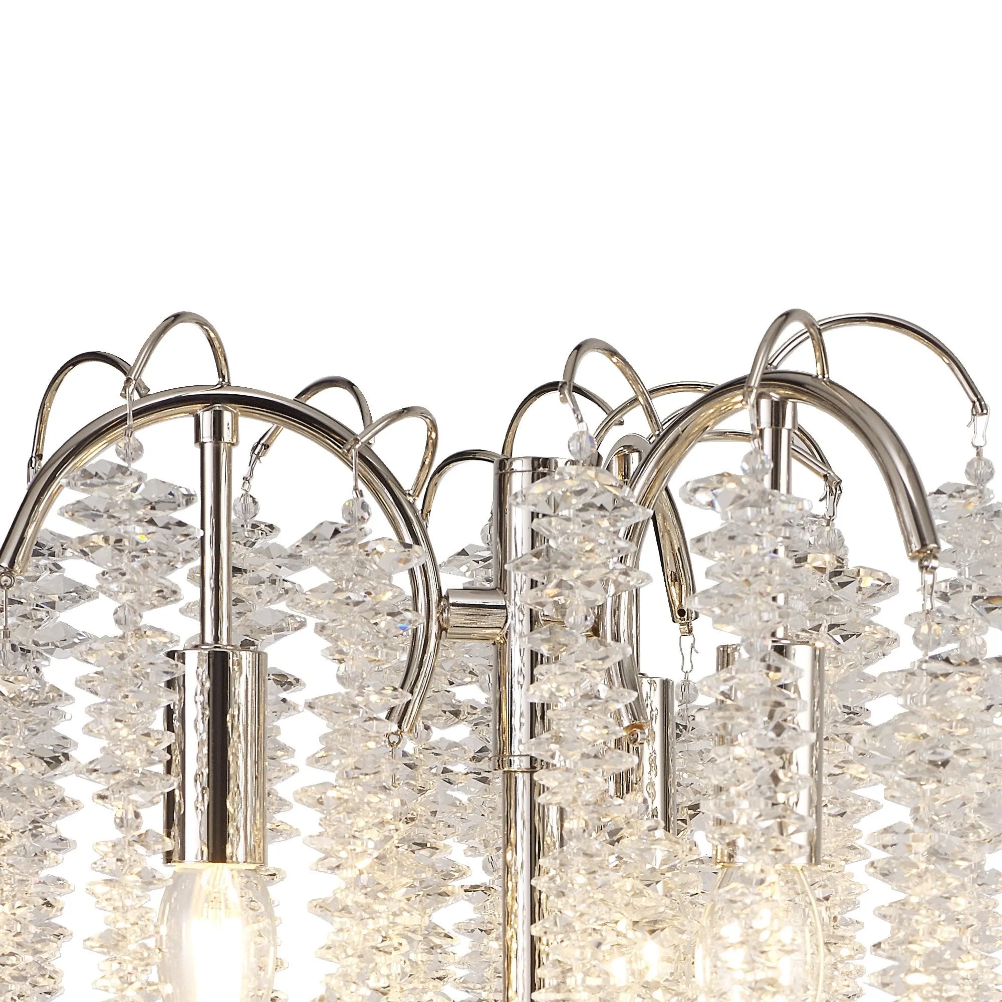 Diyas IL32904 Wisteria Table Lamp 3 Light E14 Polished Nickel / Crystal