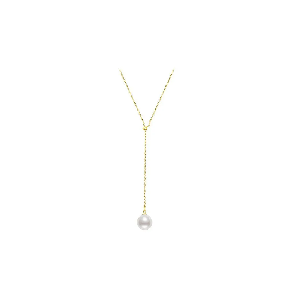 Elegant Freshwater Pearl 18K Solid Gold﻿ Necklace KN00008