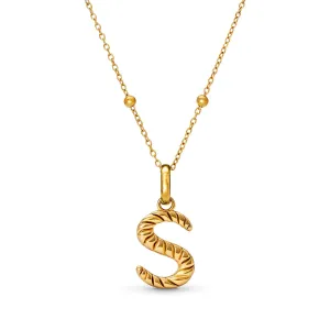 Entwine Initial Necklace (Gold)