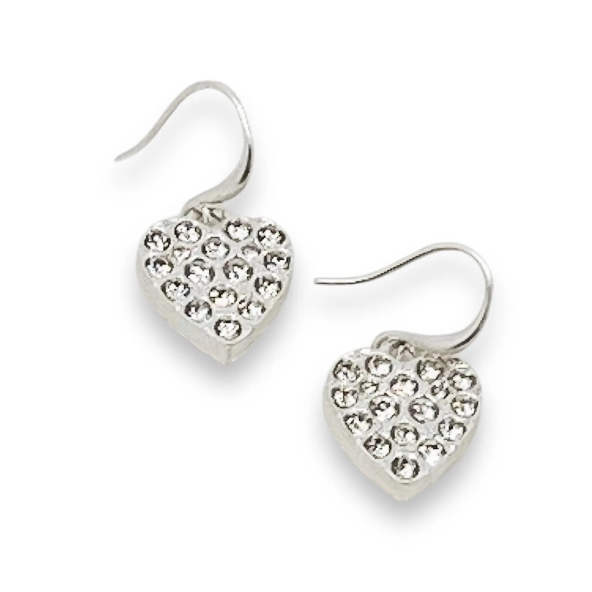 Envy Diamonte Heart Earrings Silver