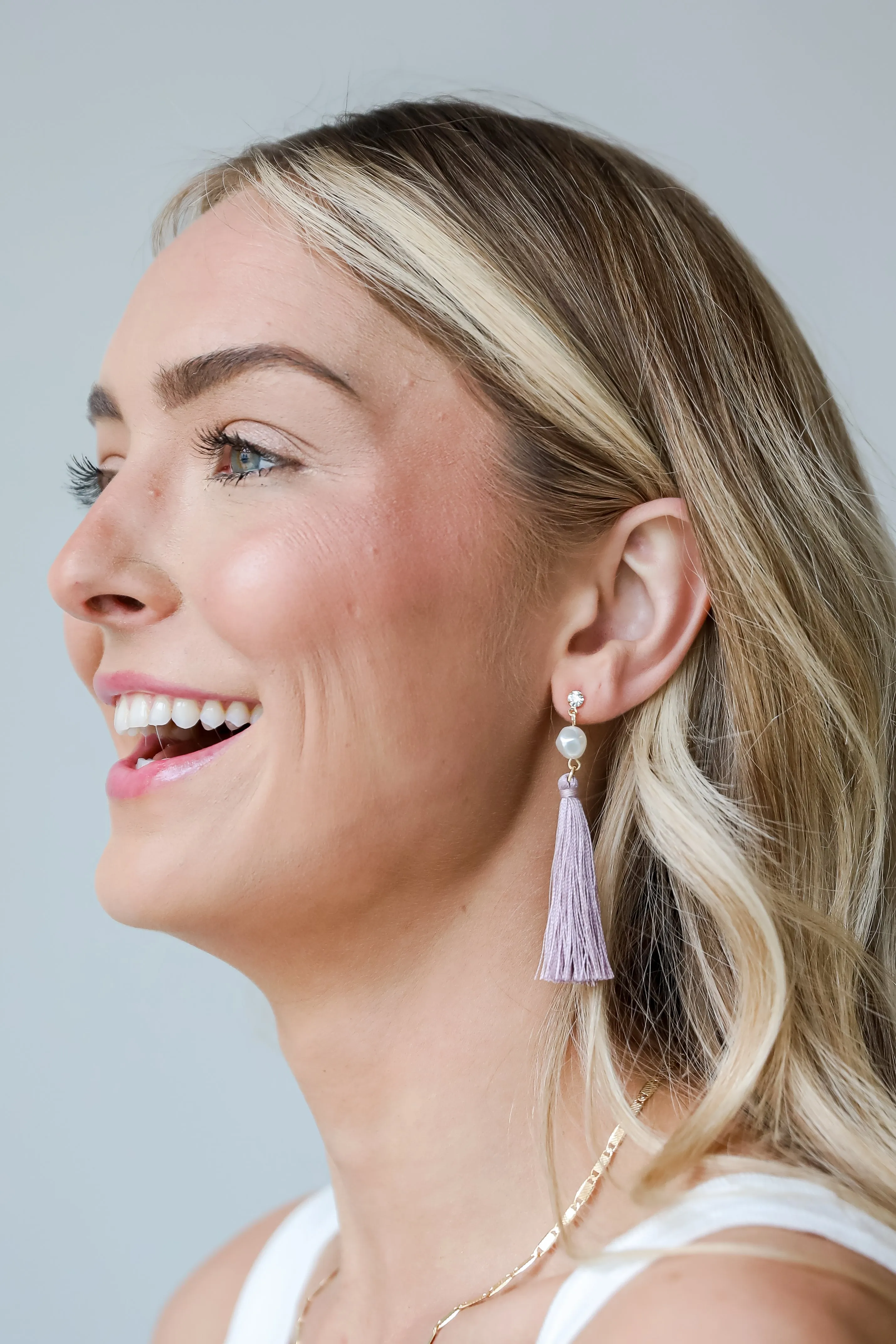 FINAL SALE - Bianca Gold Tassel Earrings