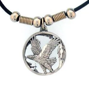 Flying Eagle Adjustable Cord Necklace