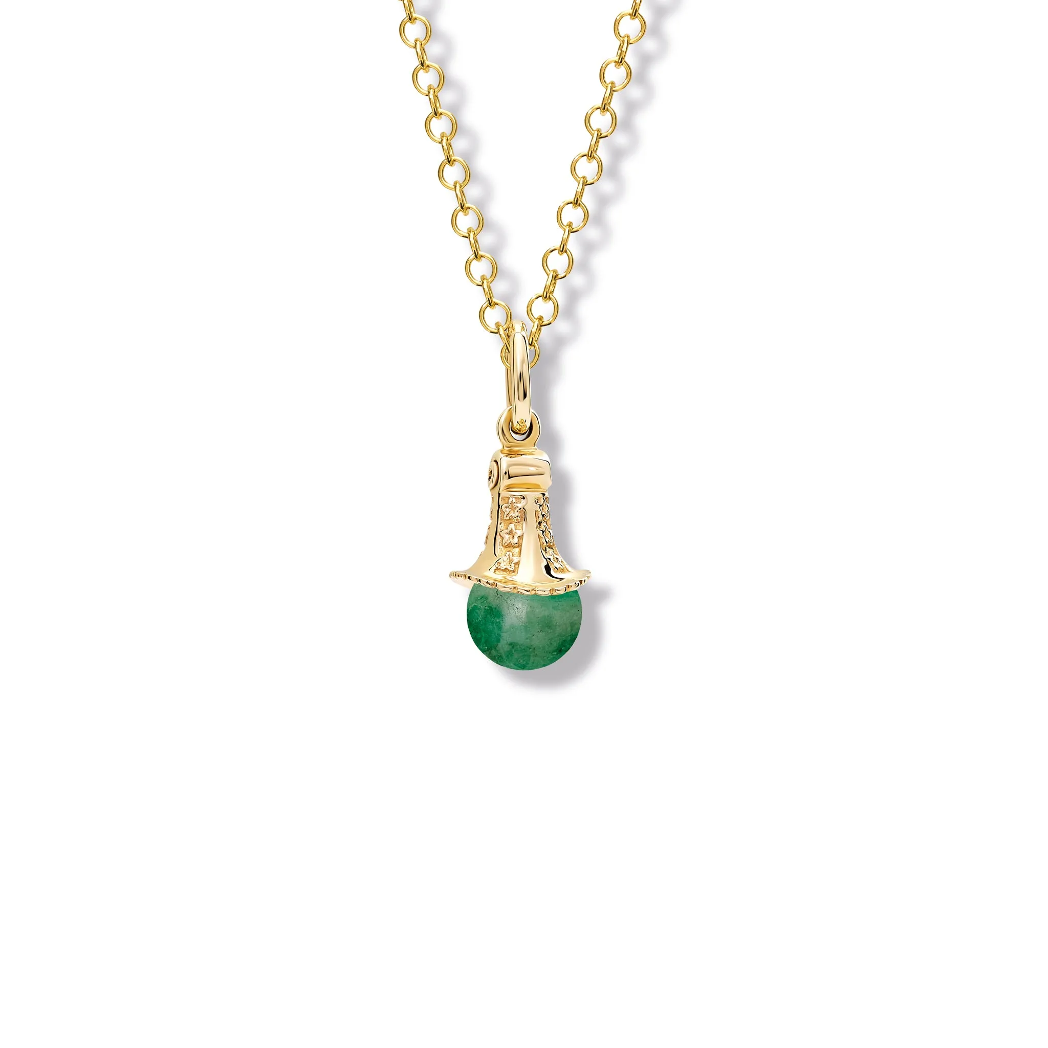 Fouquet Necklace Pendant Yellow Gold - Emerald