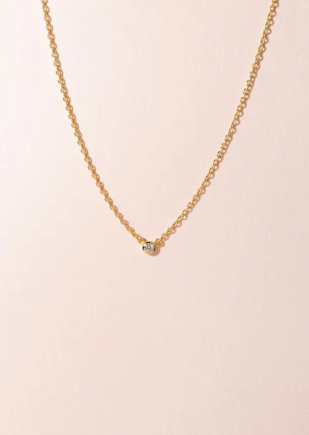 Galore Ketting Single Diamond | Gold Petite