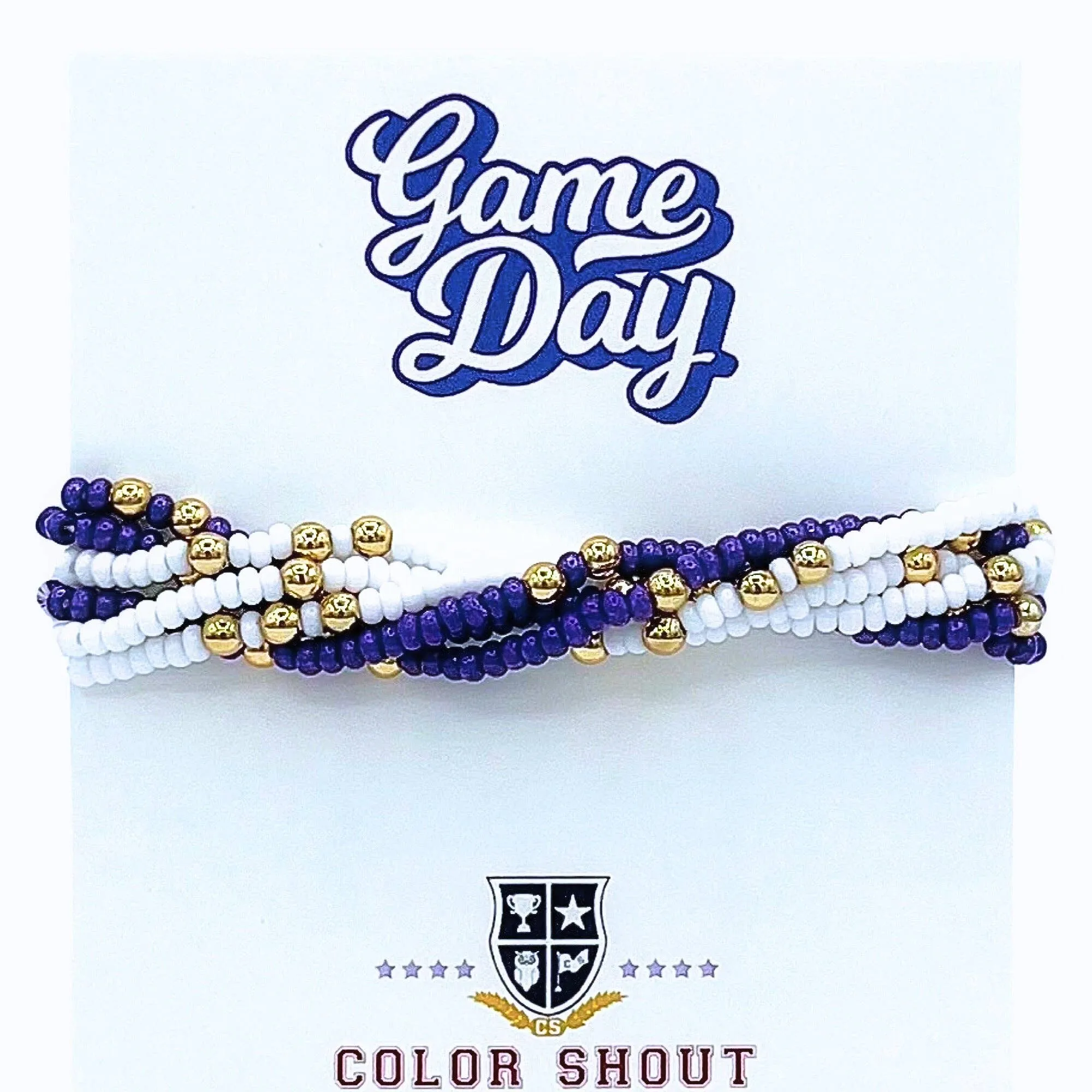 Game Day Team Colors: Set of 6 Stretch Bracelets