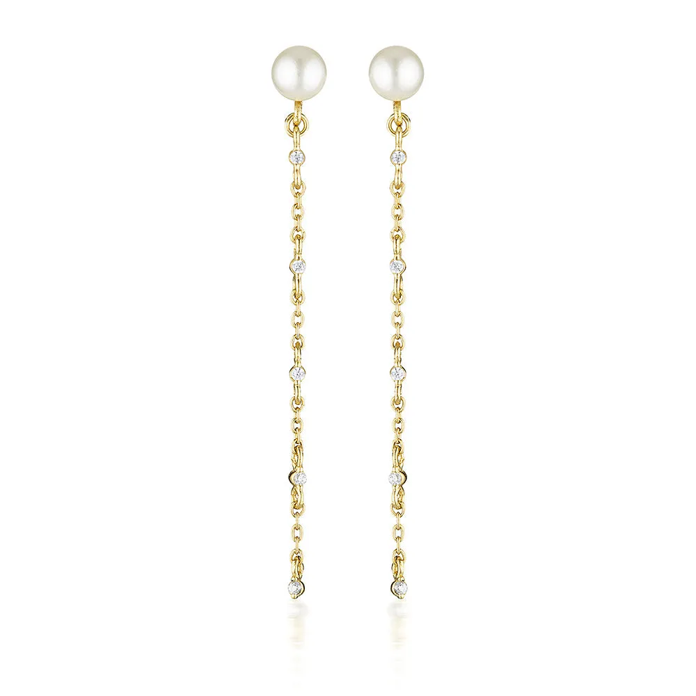 Georgini Red Carpet Gold Plated Sterling Silver Globe Drop Earrings