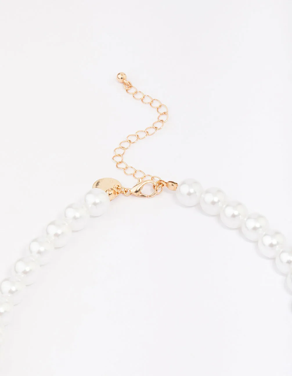 Gold Organic Pearl Pendant Necklace