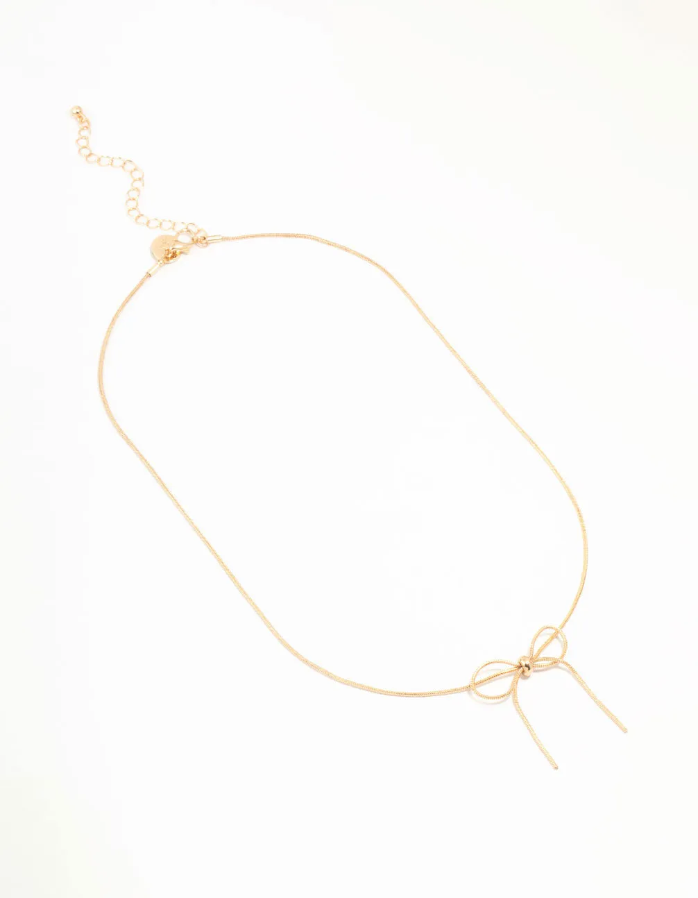 Gold Snake Bow Necklace