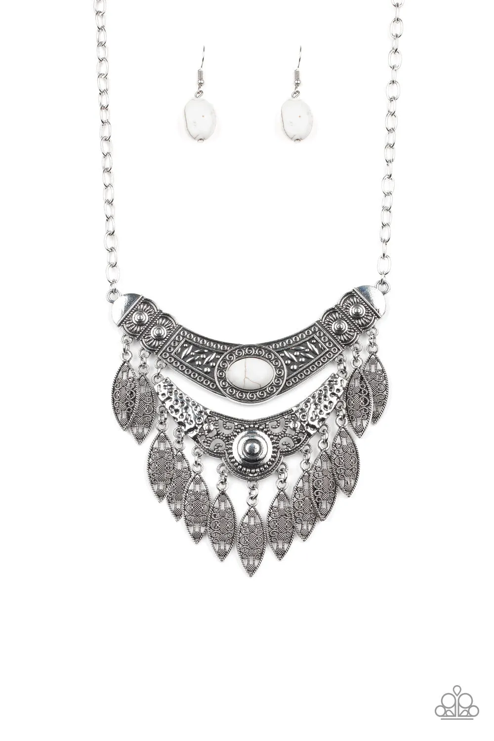 Island Queen - White Necklace - Paparazzi Accessories