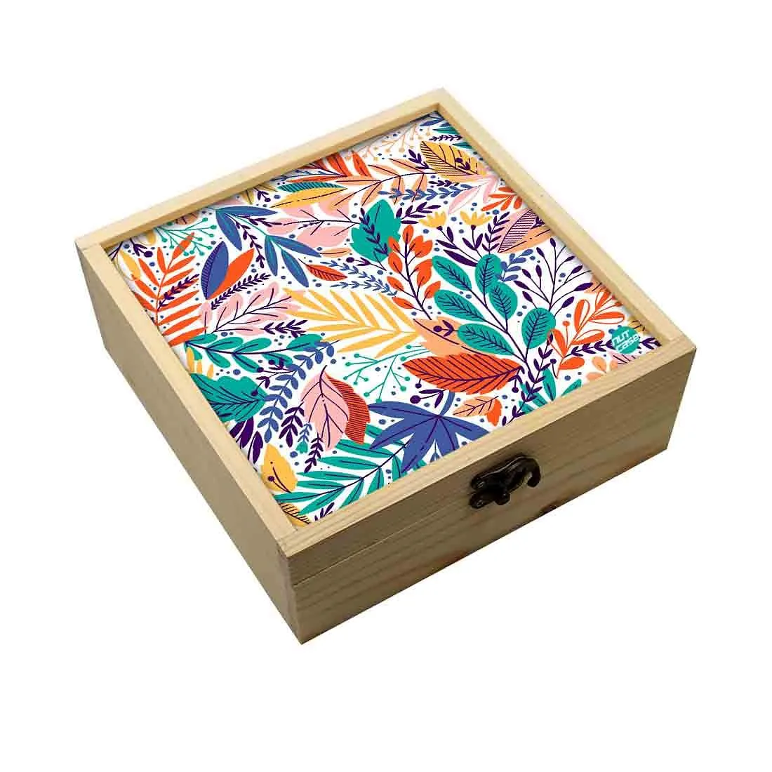 Jewellery Box Wooden Jewelry Organizer -  Multicolor Leaf Spring Collection