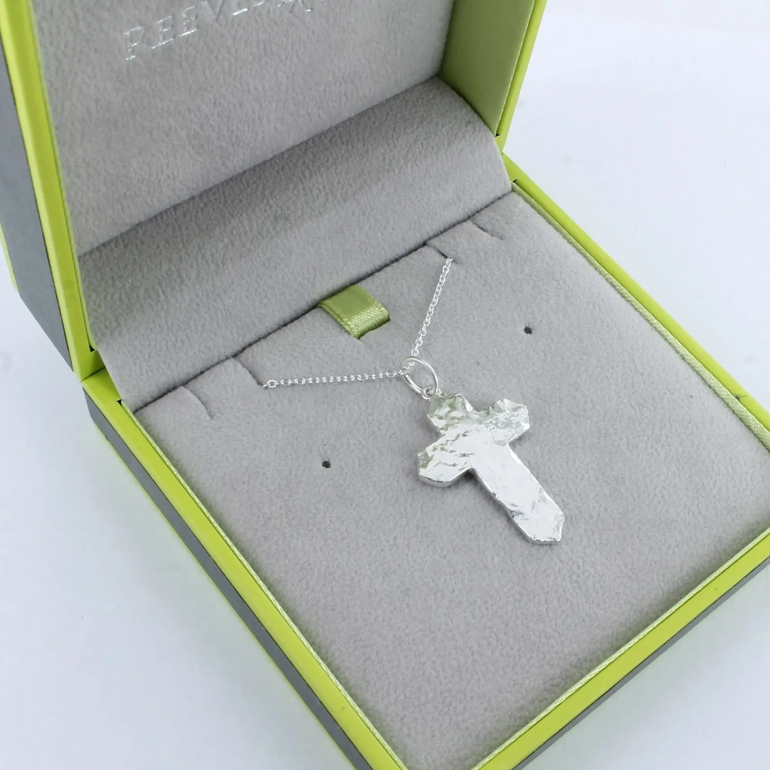 Large Textured Mens Cross Pendant