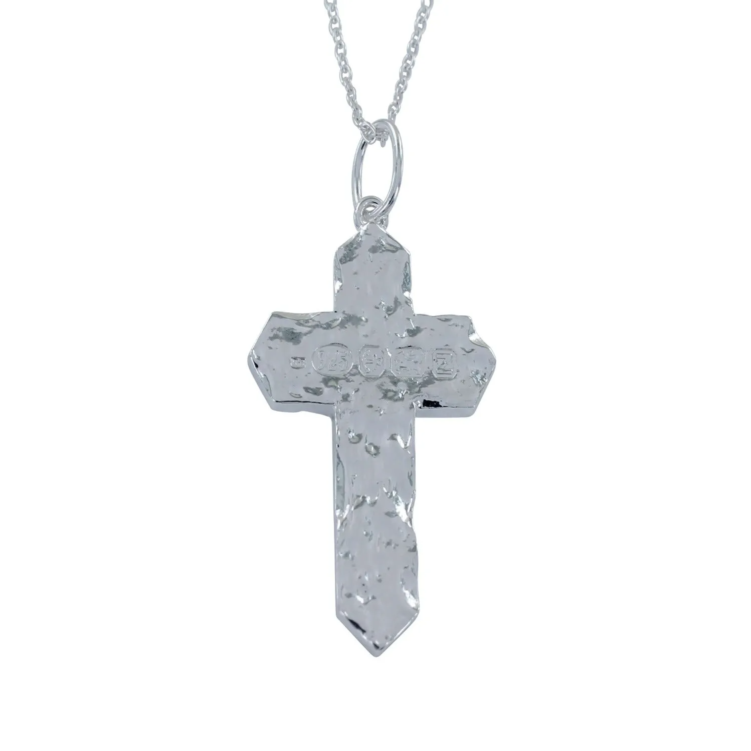 Large Textured Mens Cross Pendant