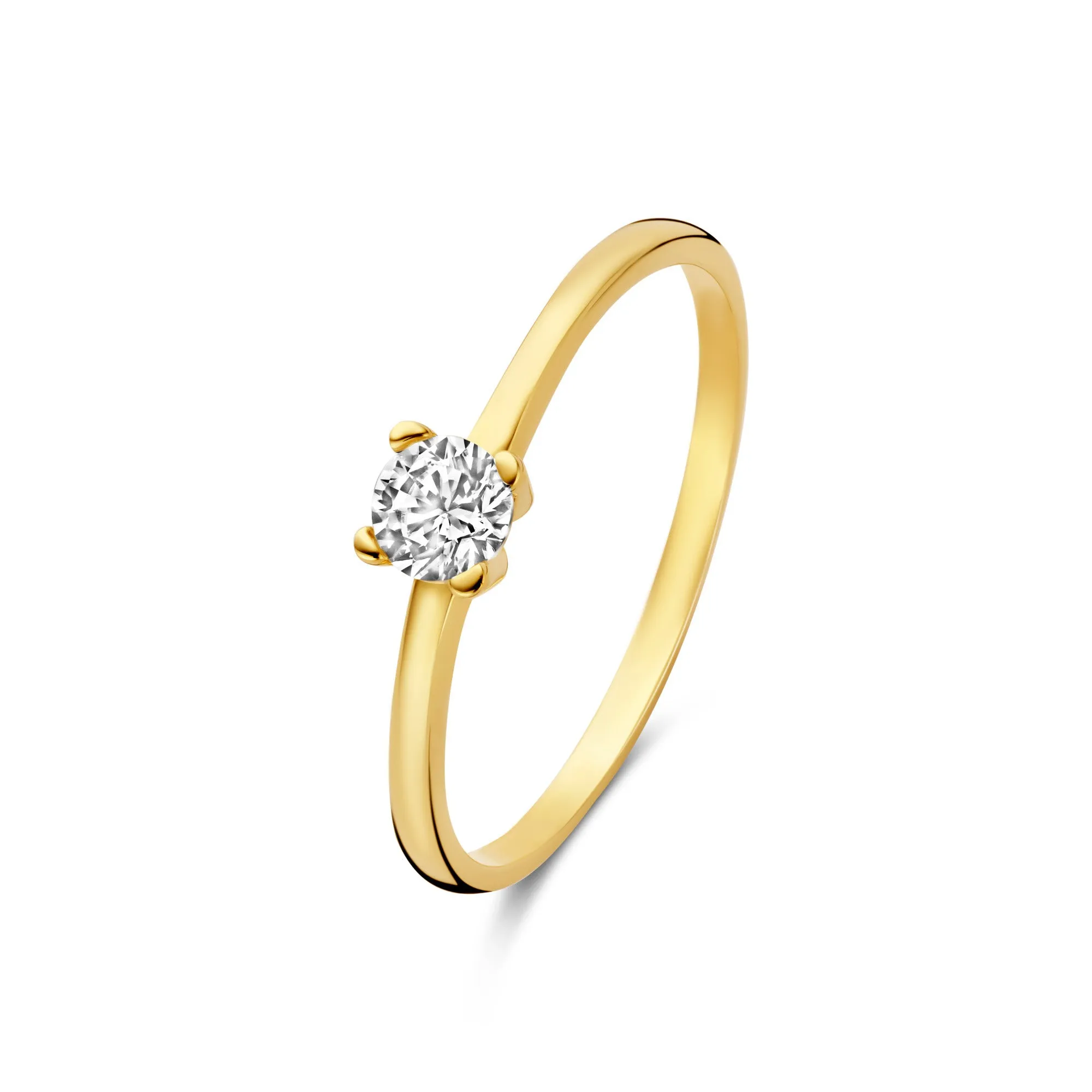 Le Marais Isidora 14 karat gold ring with zirconia