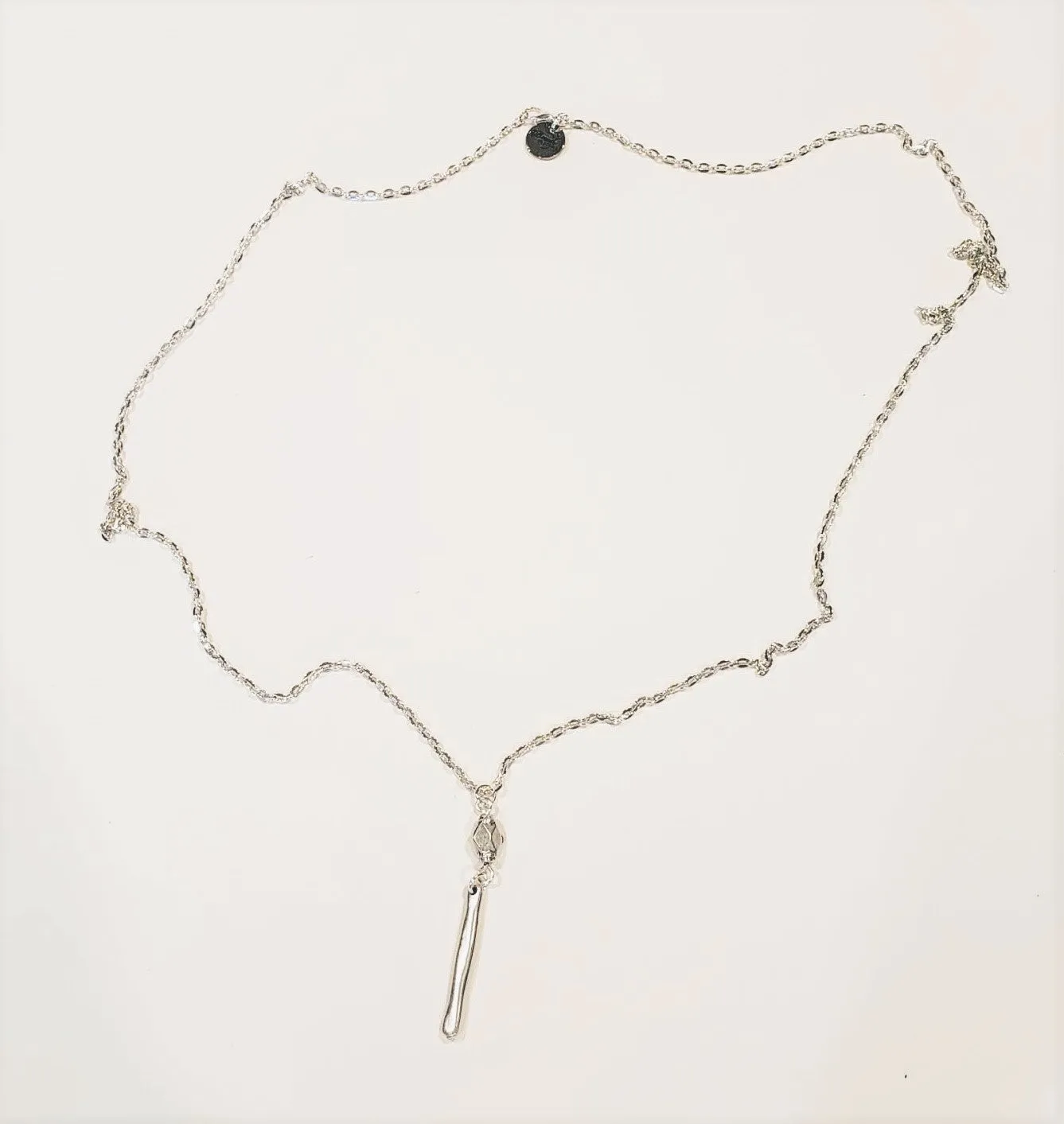 Long Chain Necklace With Drop Pendant