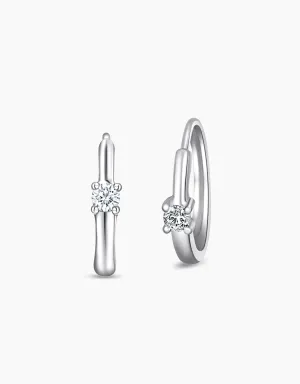 LVC Charmes Mini Ring Classic Diamond Ear Hoop Earrings